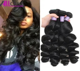 Allove 10A Wave Wave 4 Bundles Peruvian Virgin Hair Cheap Malaysian Wave Wave الهندي حزم الشعر البشرية البرازيلية تمديد الشعر 4915075