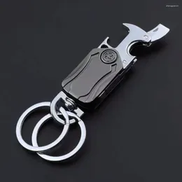 Keychains Creative ryggsäck Keychain Holder Alloy Metal Pendant Multifunktionell dekomprimering Fingertip Gyro Toy Men Gifts