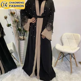Roupas étnicas Ramadan Eid Mubarak Abaya Dubai Femme Luxo Ouro Strass Vestido Muçulmano Abayas Mulheres Kaftan Islâmico Africano Dashiki