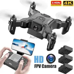 Drones V2 Mini Drone 4K 1080P HD Camera WiFi Fpv Air Pressure Altitude Hold Professional Foldable Quadcopter RC Kid Toys GIft YQ240217