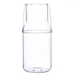 Garrafas de água copo de bebida e pote conjunto de vidro de borosilicato de alta qualidade para mesa de cabeceira buffet mesa bar