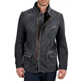 Pu Leather Coat For Man Winter Clothing Mens Motorcycle Artificial Jacket Fashion Long Sleeve 2024 Spring Male Outerwea 240130