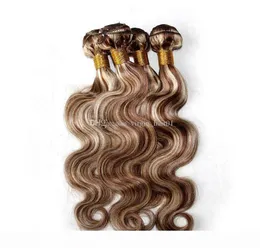 Mieszany kolorowy splot włosów w kolorze fryzury Body Dwa ton 8 613 Podświetlenie brązowego blondyn
