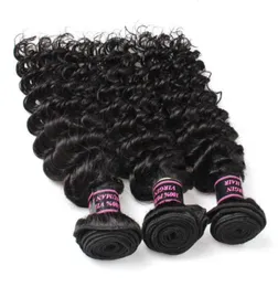Целые дешевые 8А бразильские утки волос 5 пучков глубокие волны наращивание волос девственницы необработанные перуанские индийские малазийские30755942769530
