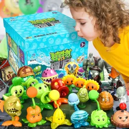 Rolle PLANTS VS ZOMBIES 2 PVZ Spielzeug Komplettset Geschenk für Jungen Boxverpackte Kinderpuppen Actionfigur Modell Geschenkkarte 240122