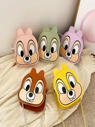 Kids cute squirrel purse girls PU leather single shoulder bags children cartoon animal messenger bag wallet Q32714684999