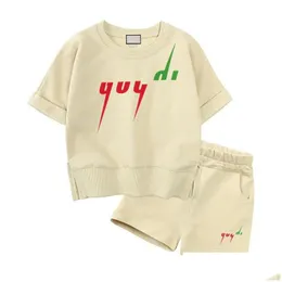 Set di abbigliamento 3 stili Logo di lusso Abbigliamento per bambini Abiti Ragazza Ragazzo Estate Moda Baby Designer Chlidren Sport Drop Delivery Maternità Dhfsi