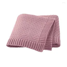 Blankets Baby For Born Boys Girls 90 70cm Soft Knitted Stroller Basket Bedding Crib Cellular Toddler Throwing Receiving Cover