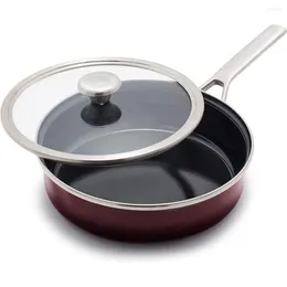 Köksredskap sätter upp merck europeisk utformad stålkärninduktion pfas ptfe gratis diskmaskin säker ugn broiler merlot rött