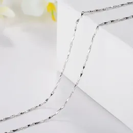 Ketten DIWENFU Bijoux Femme 45 cm 925 Sterling Silber Halskette Collares Mujer Kette Schmuck