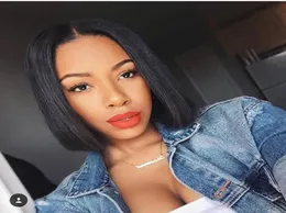 Meetu 2x6 Bob Lace Frontal Wigs Brazilian Virgin Hair Straight Lace Front Human Hair Wigs Swiss Lace Clsoure Wig Pre Plucked1474625438765