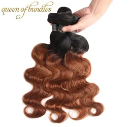 Fasci di capelli umani Ombre Capelli vergini malesi peruviani brasiliani 1b27 o 1b99j Miele Biondo Ombre Fasci di tessuto brasiliano per capelli6901884