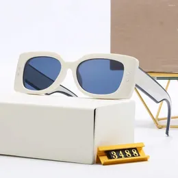 Sunglasses Brand Designer Square For Women Men Retro Modern Cat Eye Wide Legs Ladies Sun Glasses Ins Trending Shades UV400