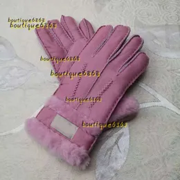 Fingerless Gloves 2022 Designer Women Men Leather Gloves Sheepskin Bright Female Winter Warm Fashion Windproof Antifreeze Outdoors Gift Designer Gloves 2024