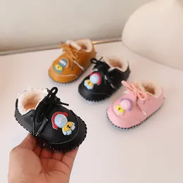 First Walkers Baby Shoes Autumn And Winter Boys Girls Lace-up 6 December 0-1 Years Old Cotton Shoe Toddler Soft Bottom Born