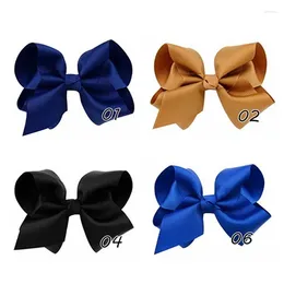 Hårtillbehör Q 1st Princess Headwear Bow Clips Handgjorda hårnålar Kids Decor Boutique Hairclips Cute Girls Ribbon