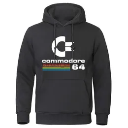 Felpe con cappuccio da uomo Felpe Moda Uomo Tuta 2023 Autunno Inverno Uomo Felpe con cappuccio Commodore 64 Cool Man Abbigliamento Felpe con cappuccio a maniche lunghe Marca Top T240217