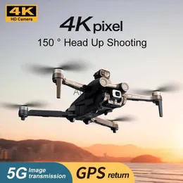 Drönare i8 Max Drone 4K HDEC-DEFINITION Aerial Camera GPS Positionering Hinder Undvikande Brushless Aircraft Boy Joy Christmas Gift YQ240217