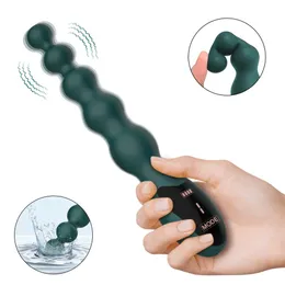 Vibrating Anal Beads Sex Toys Prostate Massager Plug Vibrator for Men and Women Remote Control Butt G Spot Stimulor 240202