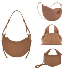 Bolsa de designer polen Luxo couro puro meia lua bolsa estilo Numero bolsa crossbody bolsa de bolinhos bolsa feminina elegante e clássica de alta qualidade com saco de pó