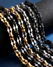 11MM Thick Gold Black Stainless Steel Chains Necklaces 63CM 248quot Long Heavy Metal Link Chain Necklace For Men Male Jewellery3527239