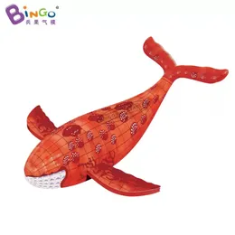 卸売りの絶妙なクラフトディスプレイインフレータブル吊り下げられた赤いクジラは、屋外パーティーイベントの装飾のおもちゃのために海の動物風船を爆破します