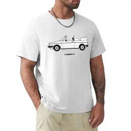 Canotte da uomo Triple White 1 Cabriolet T-shirt Abiti carini Moda coreana Magliette da uomo Casual alla moda