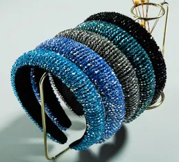 Verkaufe gepolsterte Strass-Stirnbänder voller Kristall, Luxus-Designer-Haarbänder, bejewled Damen-Diamant-Stirnband, Modedesigner hea5831146