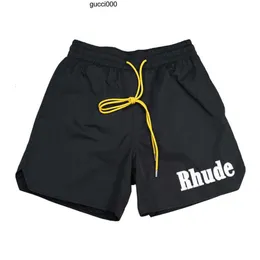 Rhude Shorts Män deserar korta modesportbyxor män kvinnor läder shorts oss storlek s-xl nr94