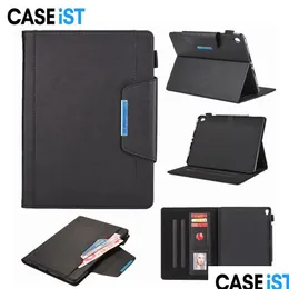 Tablett PC -fall väskor Caseist Luxury Leather Case Magnetic Wake Sleep Pu Wallet Card Cash Slots Stand Holio Er Bag For iPad Air Otxm3