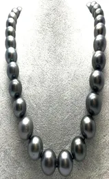 Enorme collana di perle multicolori nere rotonde di Tahiti da 18quot11514mm Gioielli con perle fini5843353