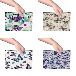 Cosmetic Bags Beautiful Butterfly Print Bag Women Lady Makeup Case Canvas Pouch Travel Organizer Cosmetiquera Para Maquillaje