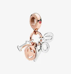 I Love You Letters Dangle Charm Bracelet Bangle Necklace Making with box for 925 Silver Rose gold plated Charms1554227