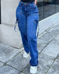Kadın Kotları Yeni 2023 Kadın Yüksek Belli Kalça Kot Pantolon-Kalça Oranı Pantolon Kot J240217