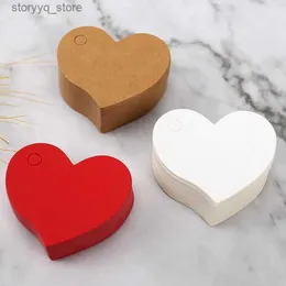 Labels Tags 100pcs Heart Shaped Paper Tags Wedding Birthday Party Gift Tags Happy Valentines Day Wedding Package Bags Hang Tag Labels Cards Q240217