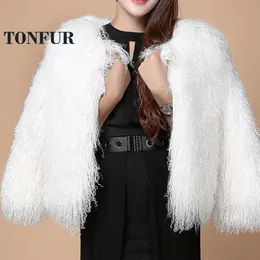 100% True Mongolia Sheep Fur Coat Real Tan Sheep Fur Jacket Thick Warm Overcoat Factory Outlet Discount DFP881 240202