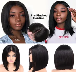 Short Lace Front Human Hair Wigs Human Hair Brazilian Straight Bob Wig Perruque Cheveux Humain Lace Wig Remy Hair Frontal Wigs8094155