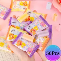 50PcsLot Blind Box Eraser Kawaii Erasers for Children Batch Stationery School Supplies Kids Funny Cleaner 240124