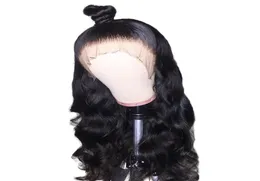 Brasilianska våta och vågiga fulla spetsar för mänskligt hår för svarta kvinnor Glueless Natural Water Wave Spets Front Wigs With Baby Hair1700702