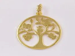 Vermeil Bear Good Vibes Tree Pendant Authentic 925 Sterling Silver pendants Silver Fits European Style Gift Andy Jewel 018114580667562655