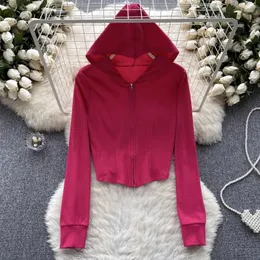 Women's Blouses Chic Elegant Blusen Damen Hoodie Zipper Casual Blouse Shirt Women Skinny Long Sleeve Woman Sporty Sweatshirt Dropship