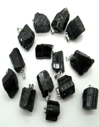 Whole Selling Natural Stone Black Tourmaline Repair Ore Can Be Used Pendant For DIY Jewelry Making Necklace 50pcs3251434