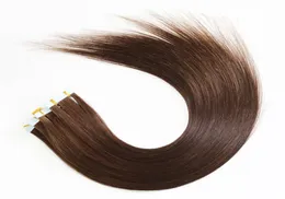 10A All039ingRosso 24 quot100 Human Pu Remy Tape Hair Extensions 25 G PZ 40 PZ100 G SET Färg 2 Marrone Chiaro DHL Lib6702748