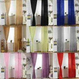 Curtain European and American style Tulle curtains for living room Window Screening Solid Door Curtains Drape Panel Sheers