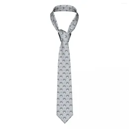 Bow Ties Mens Tie Classic Skinny Cute Raccoon Heads Neckties Narrow Collar Slim Casual Accessories Gift