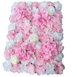 Decorative Flowers 12pcs Artificial Silk Flower Wall Panel Wedding Party Pography Venue DIY Decor