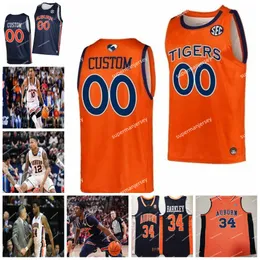 Auburn Tigers Basketball Jersey Aden Holloway Chad Baker-Mazara Lucas Clanton Chaney Johnson Denver Jones Blake Muschalek Addarin Scott Reed Trapp Custom 2024