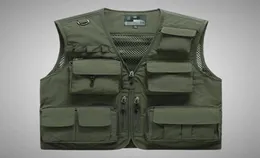 Summer Multipocket Men Army Green Green Tactical Vest في الهواء الطلق في الهواء الطلق بلاغة غلاف رياضية بلا أكمام صيد صيد الذكور 5xl 6xl 7xl Men039S 9797024