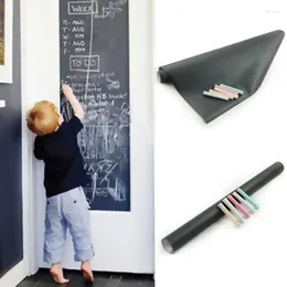 Väggklistermärken 60 200 cm svarta tavlan Blackboard avtagbar dragning Erasable Learning Multifunction Office Ty53