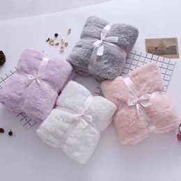 Blankets Plush Flanel Pink Cozy Po Prop Posing Winter Baby Girl Blanket Swaddle Bedding Quilt Airplane Sofa Backseat Cover 80 120CM